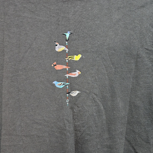 NWT Sabaku Wearable Art Gray Bird Fetish Necklace Print Shirt Sz Small USA Made. - Picture 10 of 10